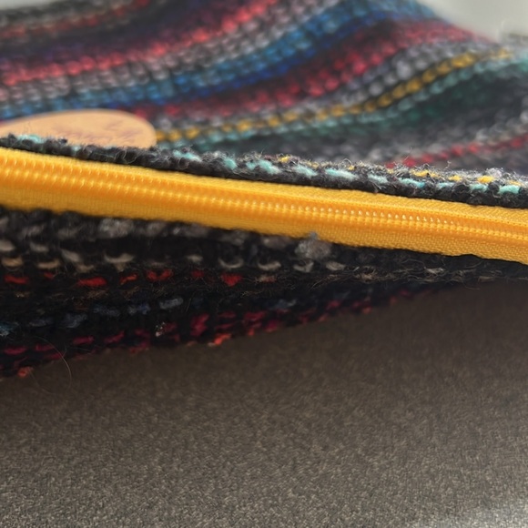 Handmade, Up-Cycled Mexican Poncho Zipper Pouch - Picture 5 of 6